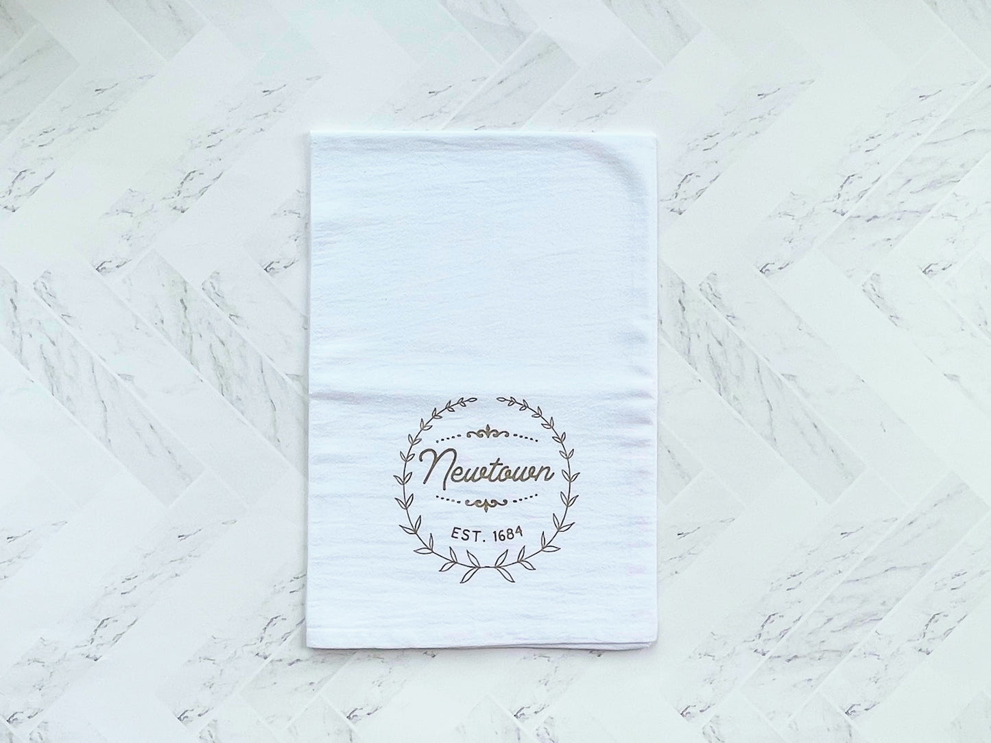 Vintage Wreath Tea Towel