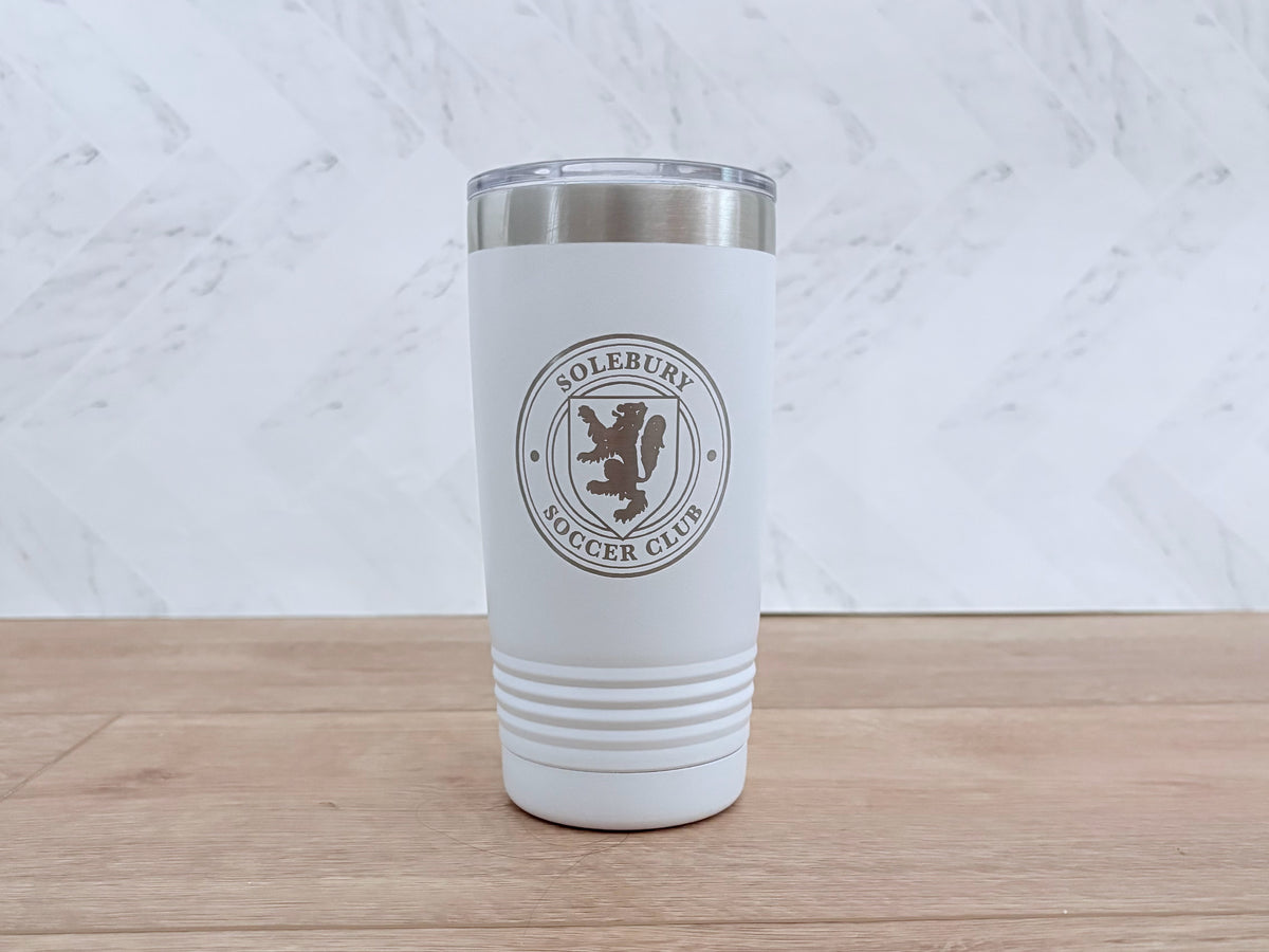 Solebury Soccer Club 20oz Tumbler - White