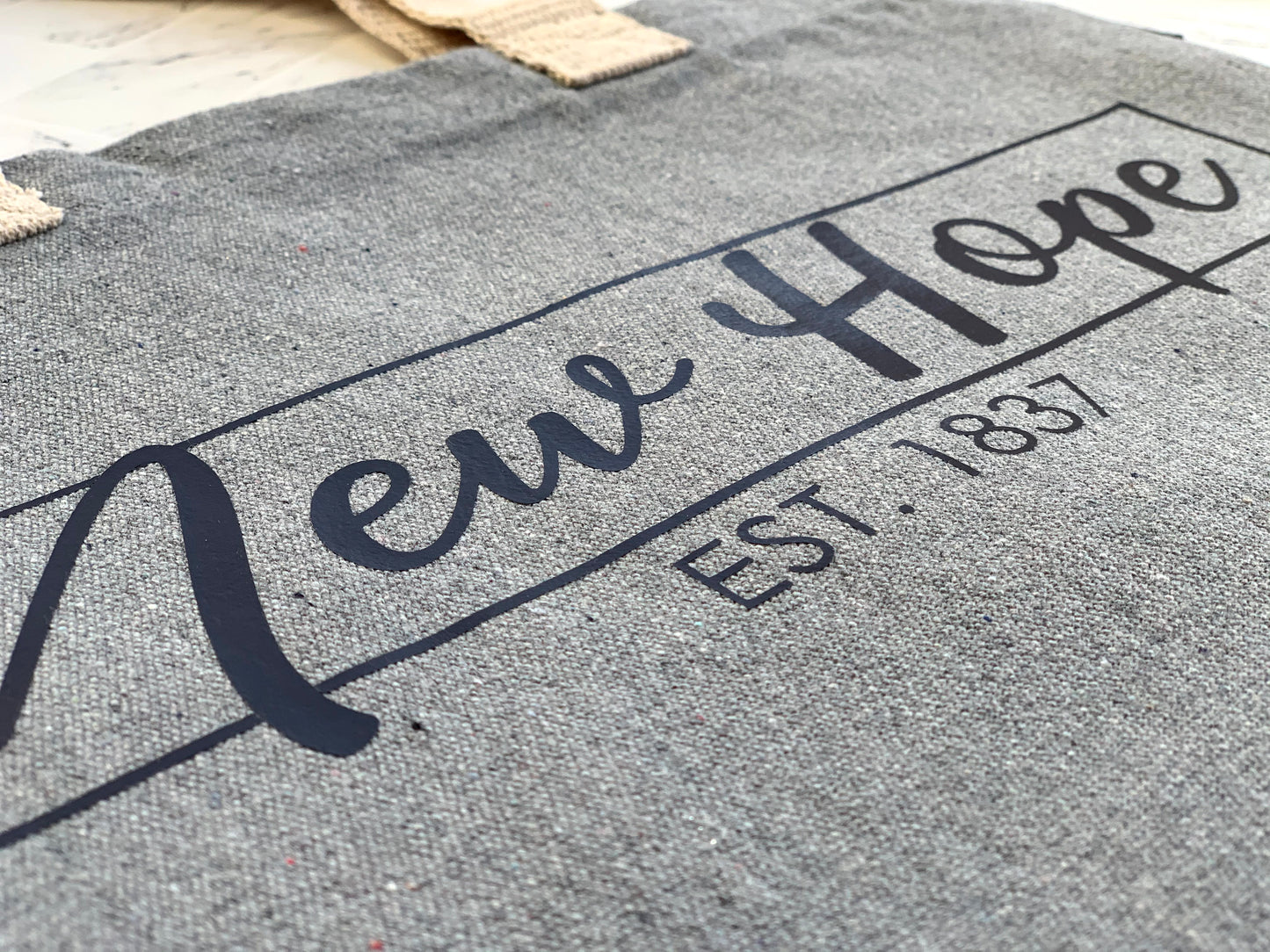 In the Box Recycled Gray Canvas Tote