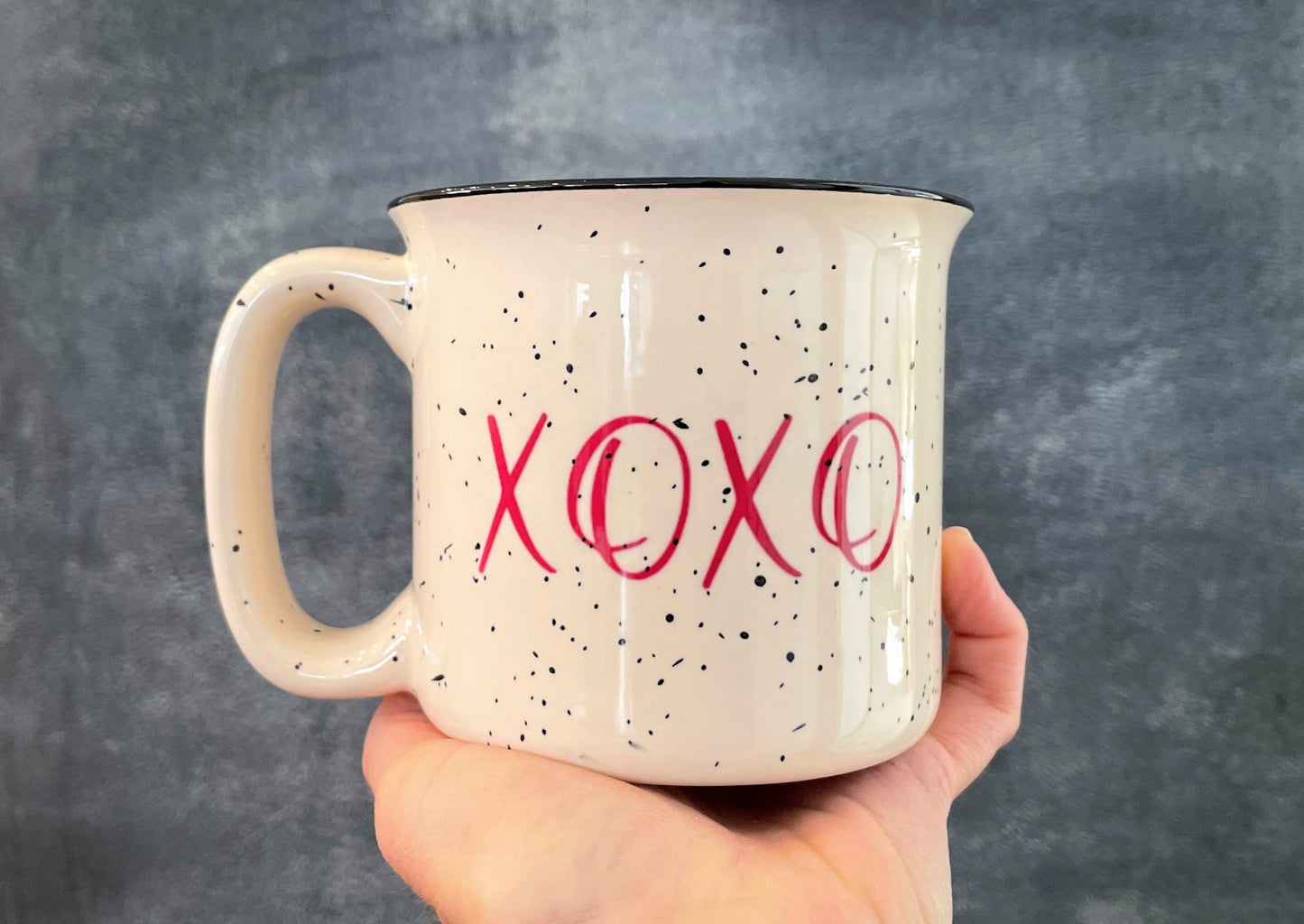Hugs Ceramic Camper Mug
