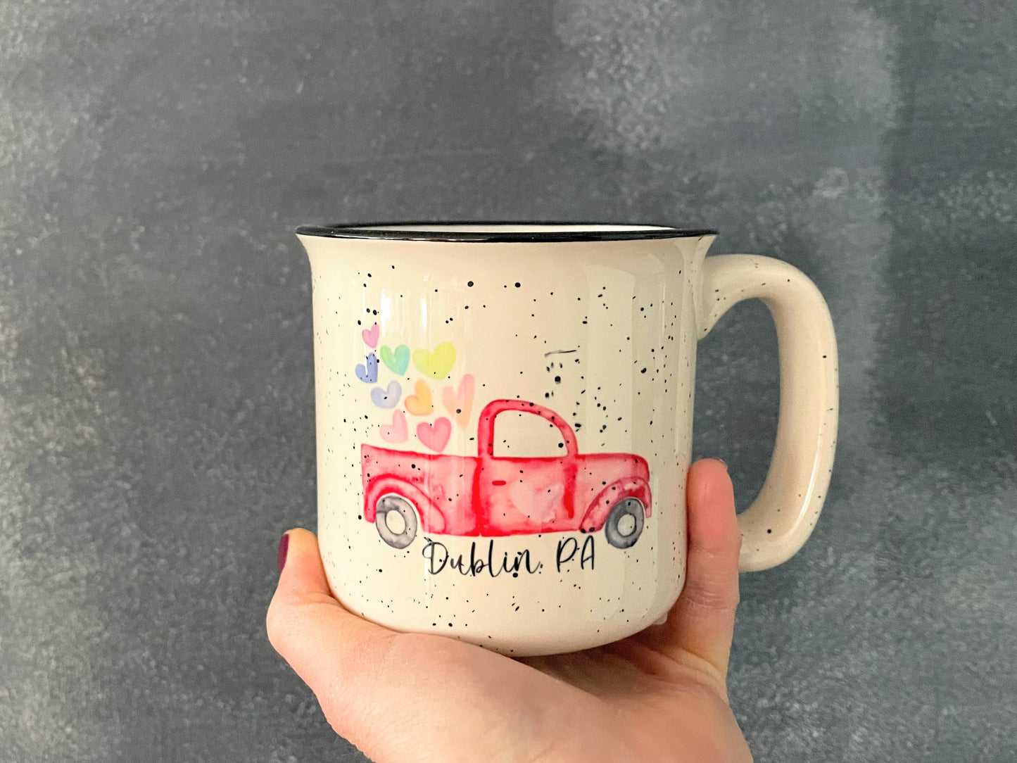 The Love Truck Ceramic Camper Mug