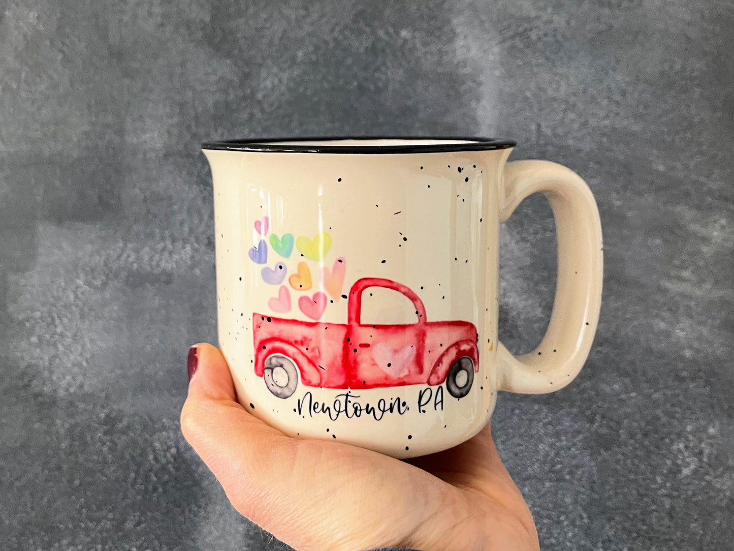 The Love Truck Ceramic Camper Mug