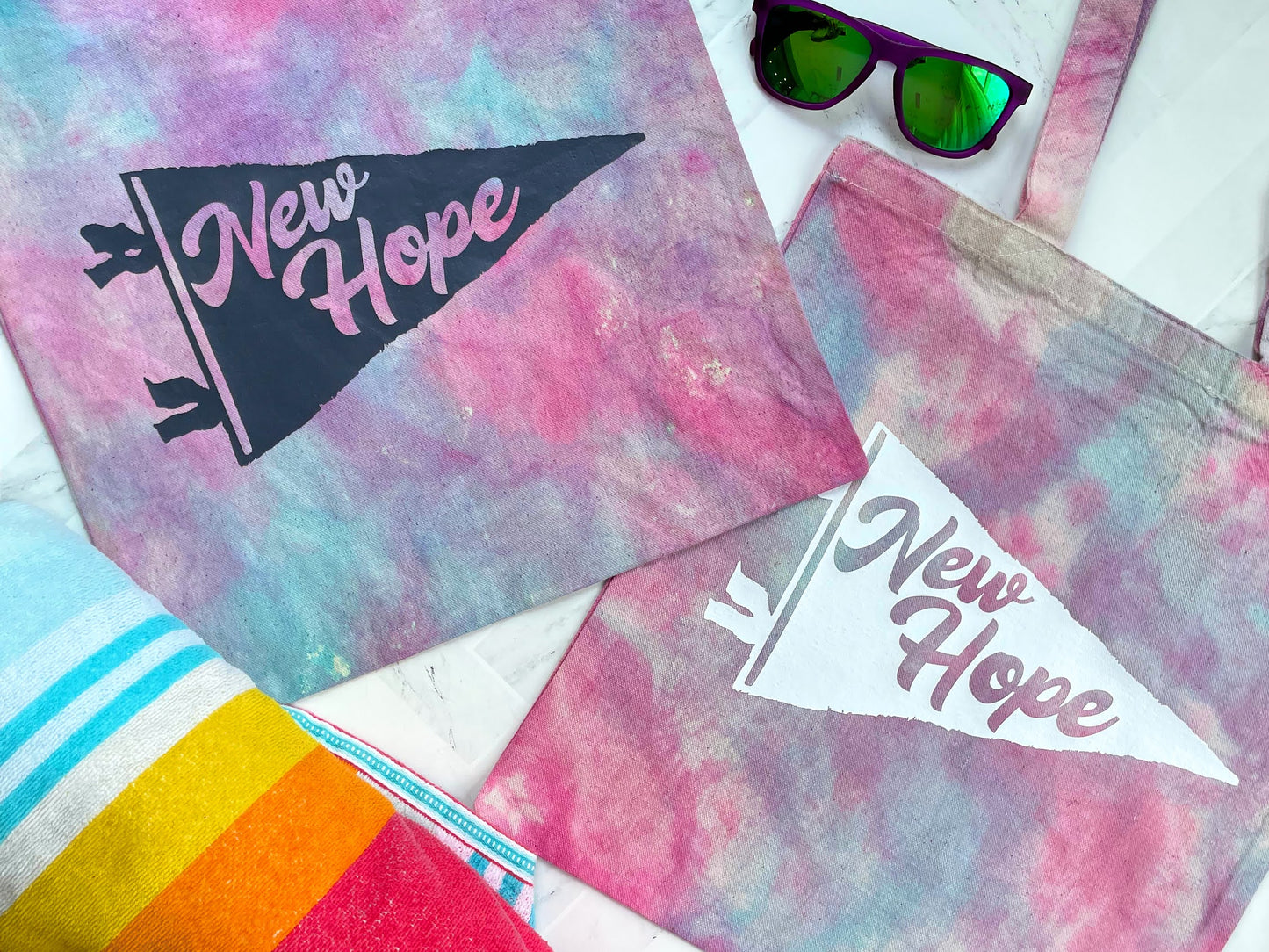 Pennant Tie-Dyed Tote