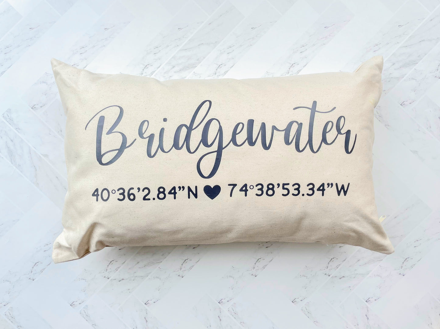 Custom Coordinates Accent Pillow