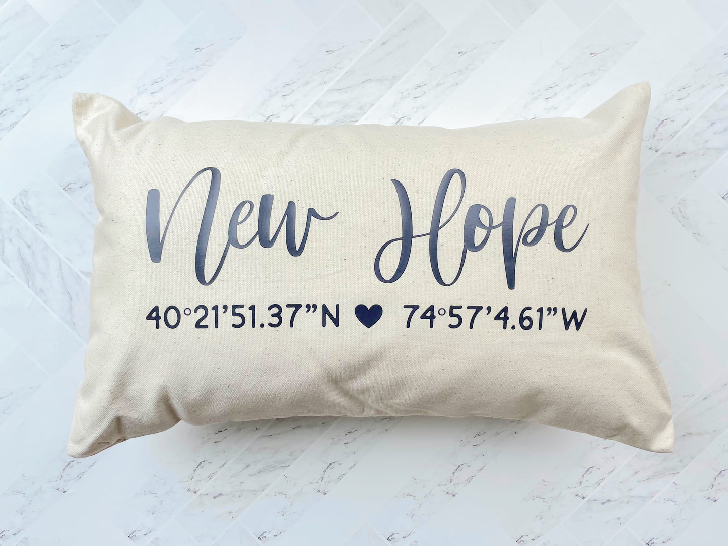 Custom Coordinates Accent Pillow