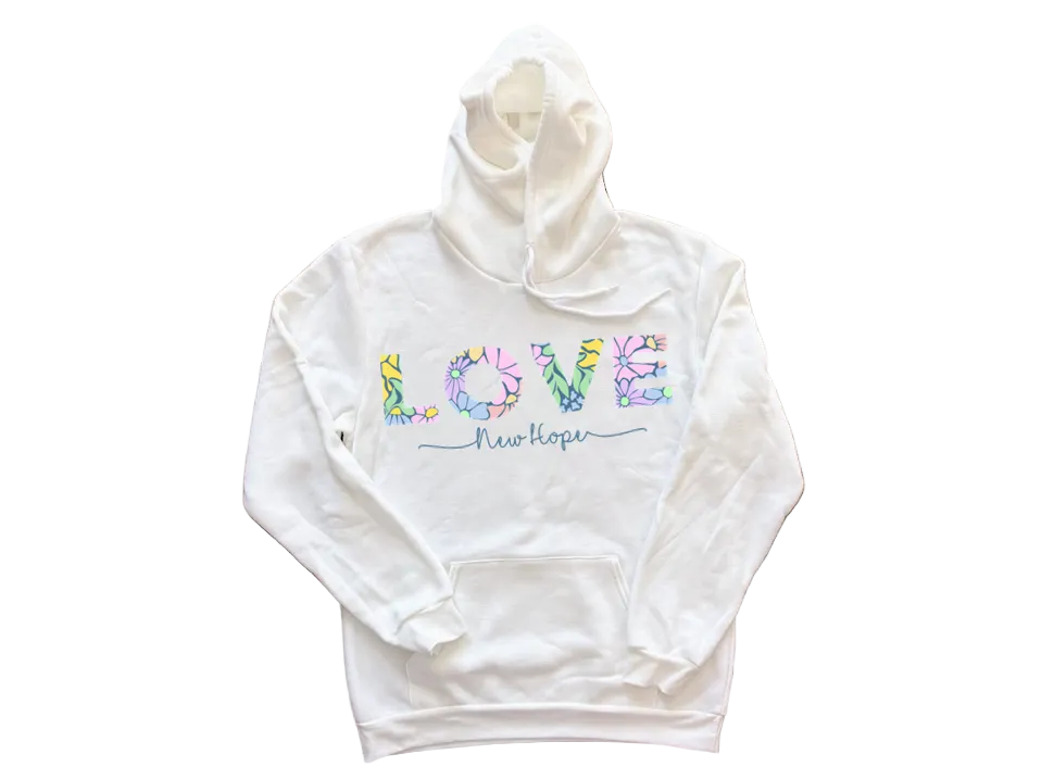 Love and Flowers Sweatshirt Youth/Adult - White (Copy)
