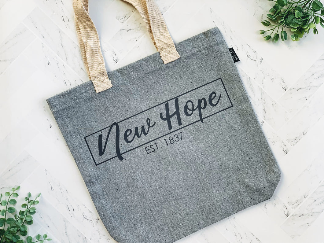 In the Box Recycled Gray Canvas Tote