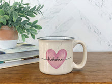 Load image into Gallery viewer, Watercolor Heart Ceramic Camper Mug
