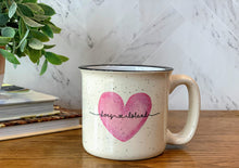 Load image into Gallery viewer, Watercolor Heart Ceramic Camper Mug
