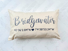 Load image into Gallery viewer, Custom Coordinates Accent Pillow

