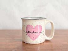 Load image into Gallery viewer, Watercolor Heart Ceramic Camper Mug
